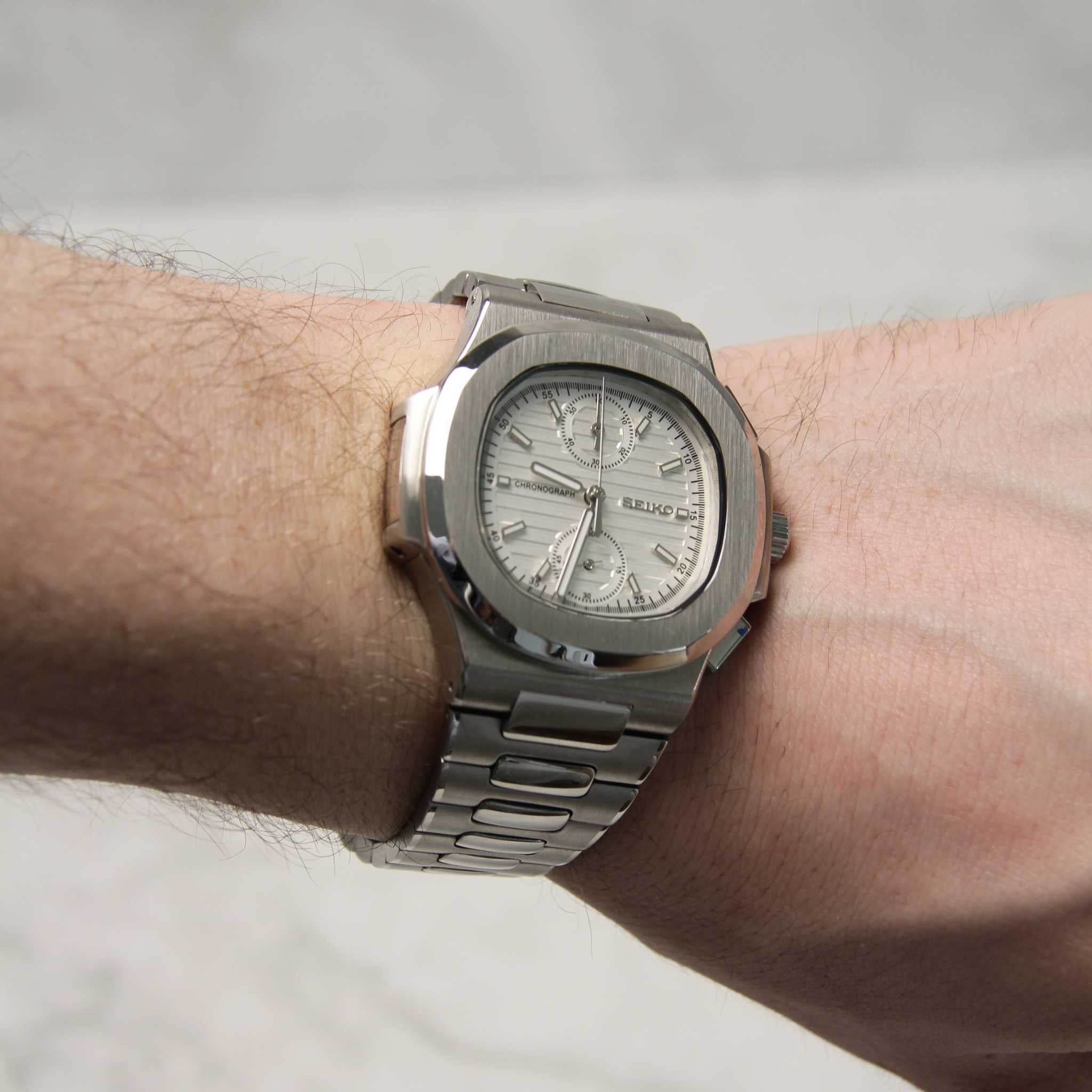 SEIKO MOD NAUTILUS | CHRONOGRAPHE BLANC