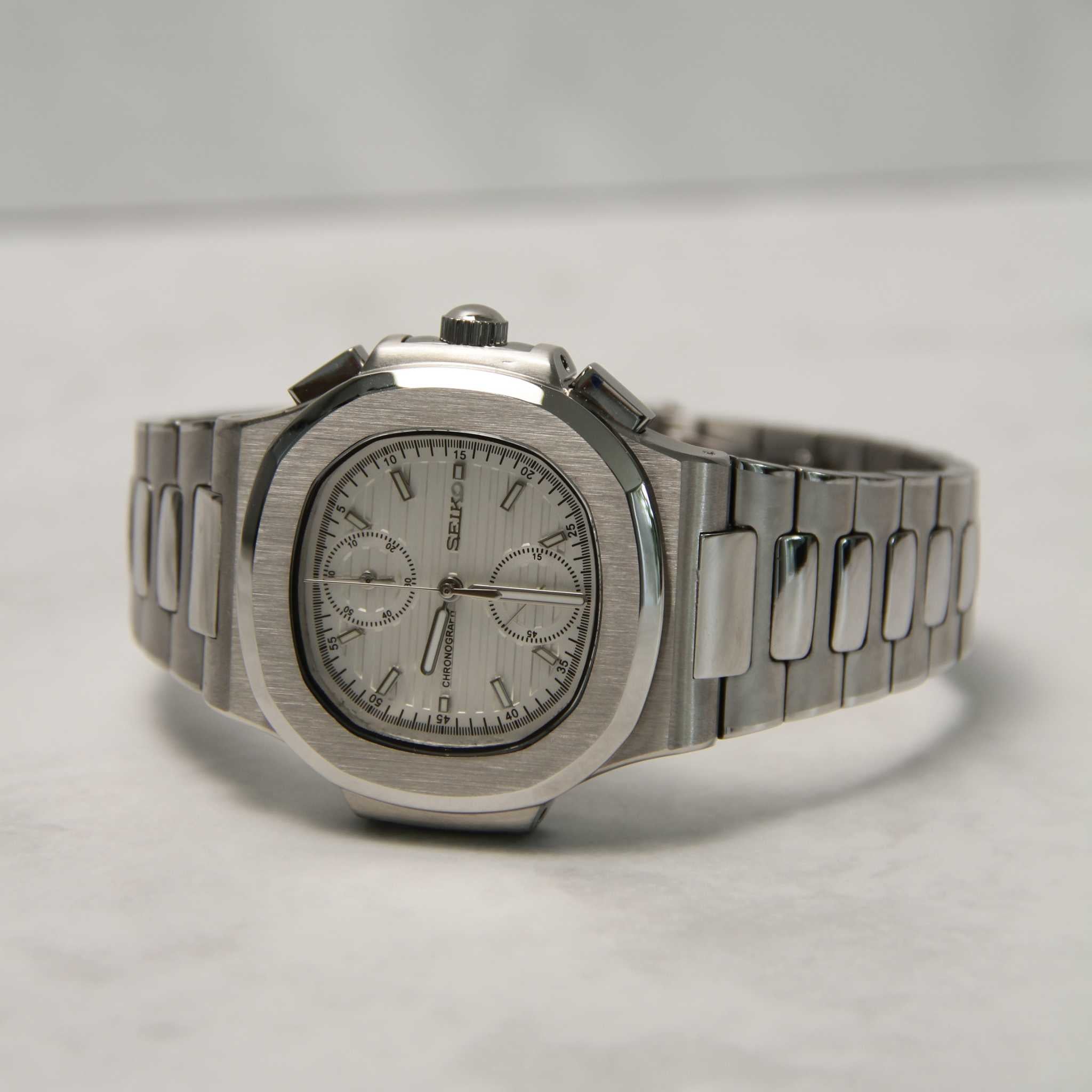 SEIKO MOD NAUTILUS | CHRONOGRAPHE BLANC