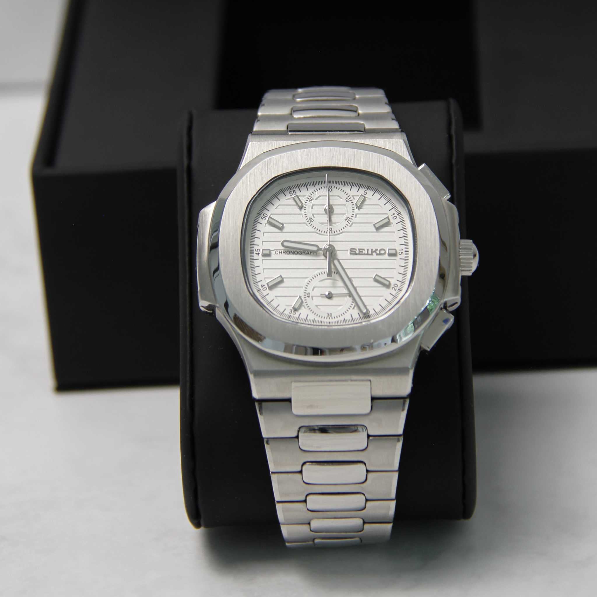 SEIKO MOD NAUTILUS | CHRONOGRAPHE BLANC