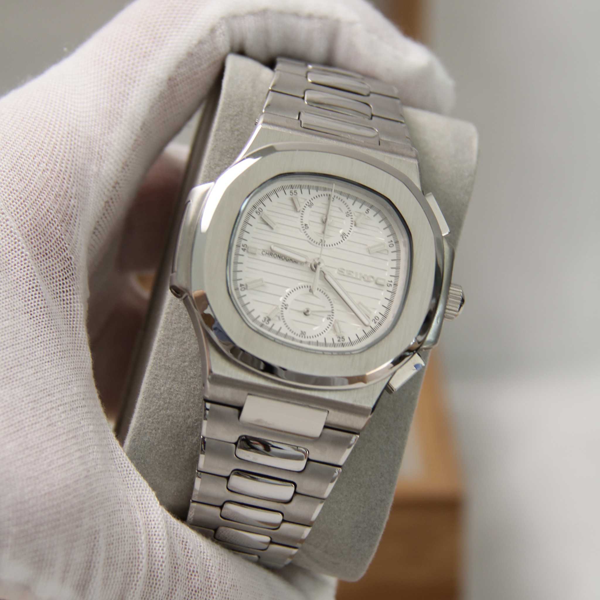 SEIKO MOD NAUTILUS | CHRONOGRAPHE BLANC