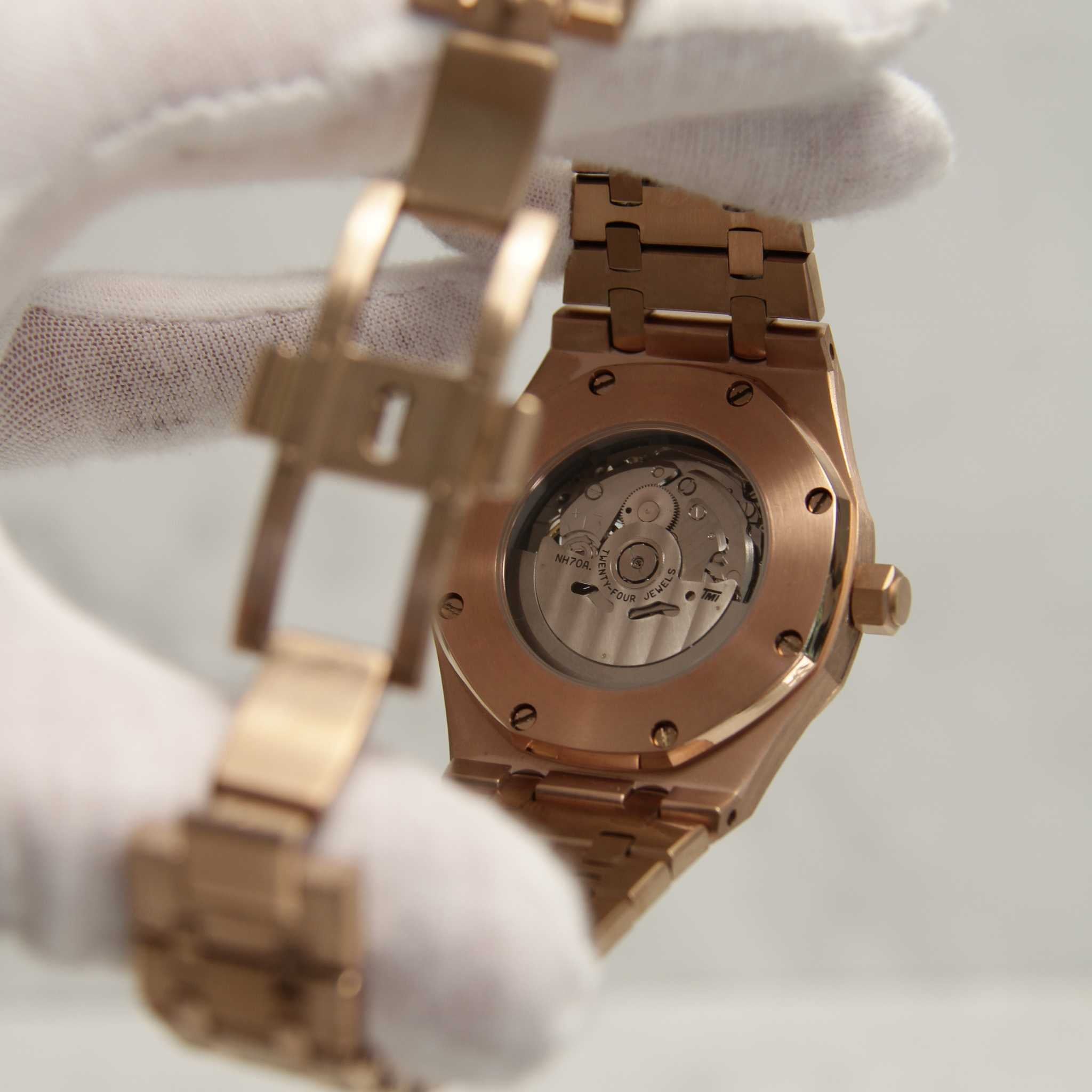 SEIKO MOD ROYAL OAK | SQUELETTE OR ROSE