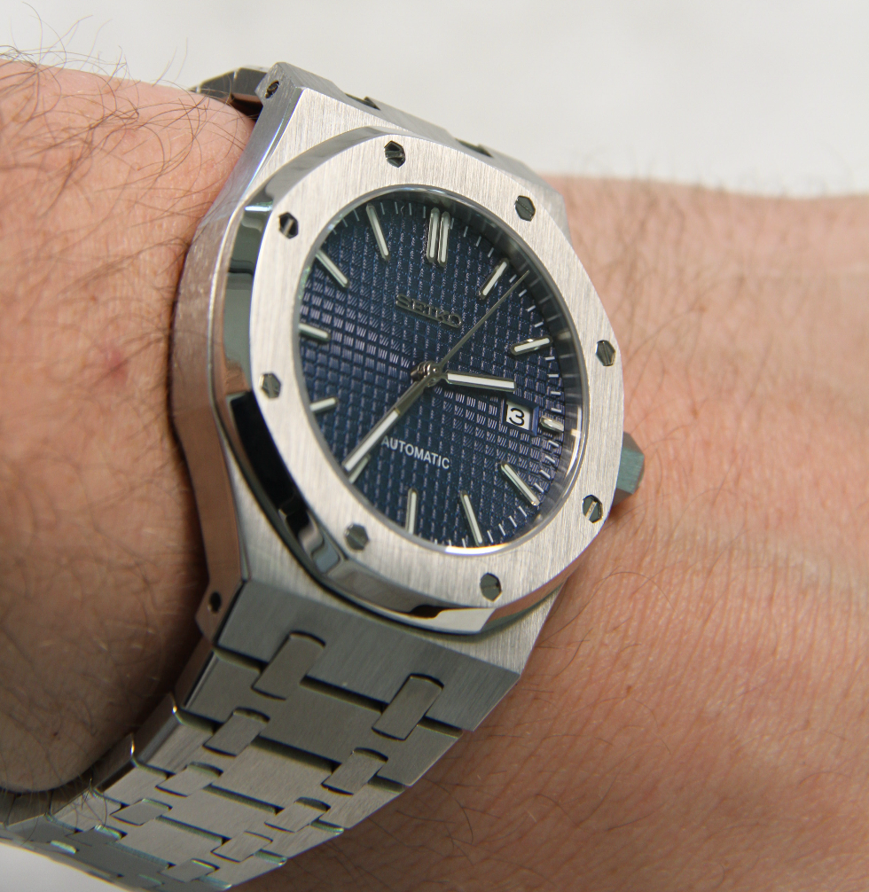 Seiko Mod Royal Oak Blue 41mm - Custom Automatic Watch | NH35