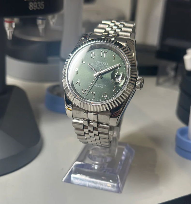 Seiko Mod Datejust Khaki Arabic 36/40mm - Automatic Watch | NH35