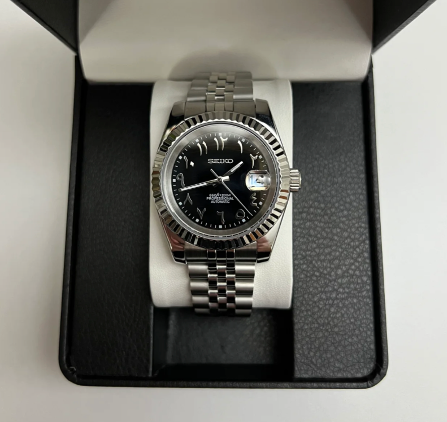SEIKO MOD DATEJUST | ARABIC NOIR