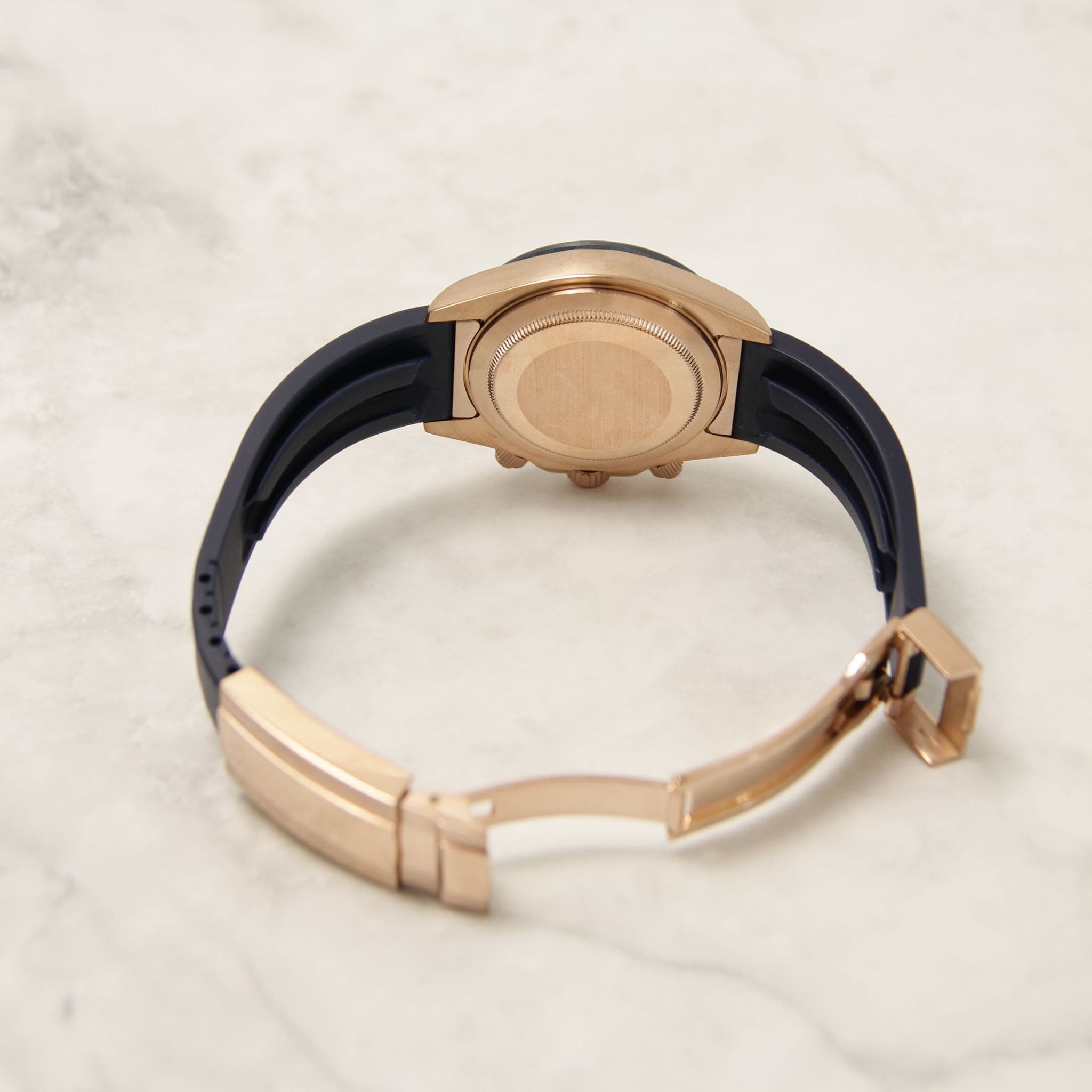 Montre Seiko Mod Daytona or rose bleu avec bracelet – mouvement chronographe hybride VK63