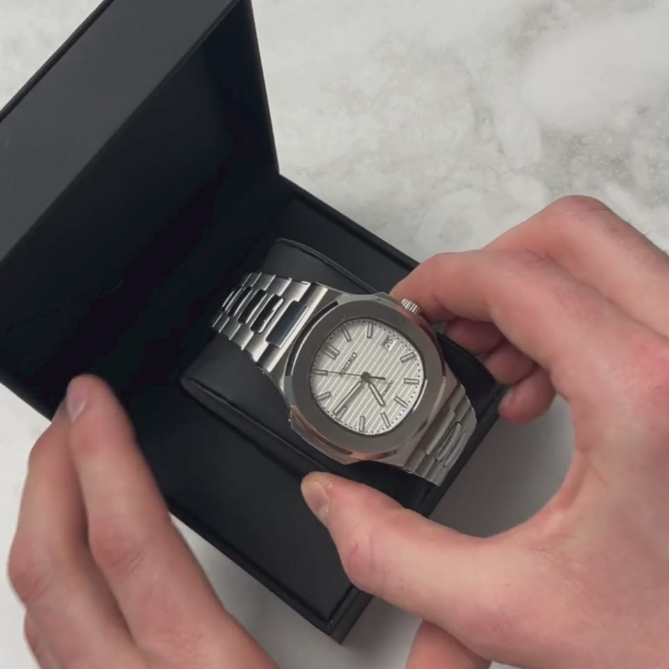Montre Seiko Mod Nautilus blanc avec cadran blanc – mouvement automatique japonais NH35