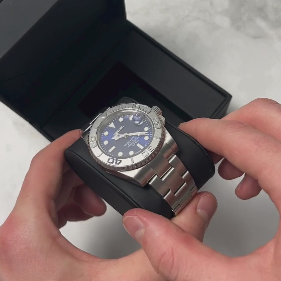 Montre Seiko Mod Yachtmaster bleu avec cadran marine – mouvement automatique NH35