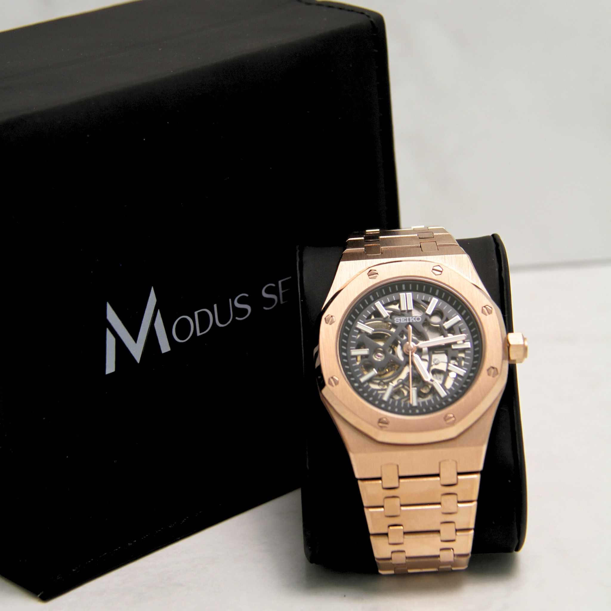 SEIKO MOD ROYAL OAK | SQUELETTE OR ROSE