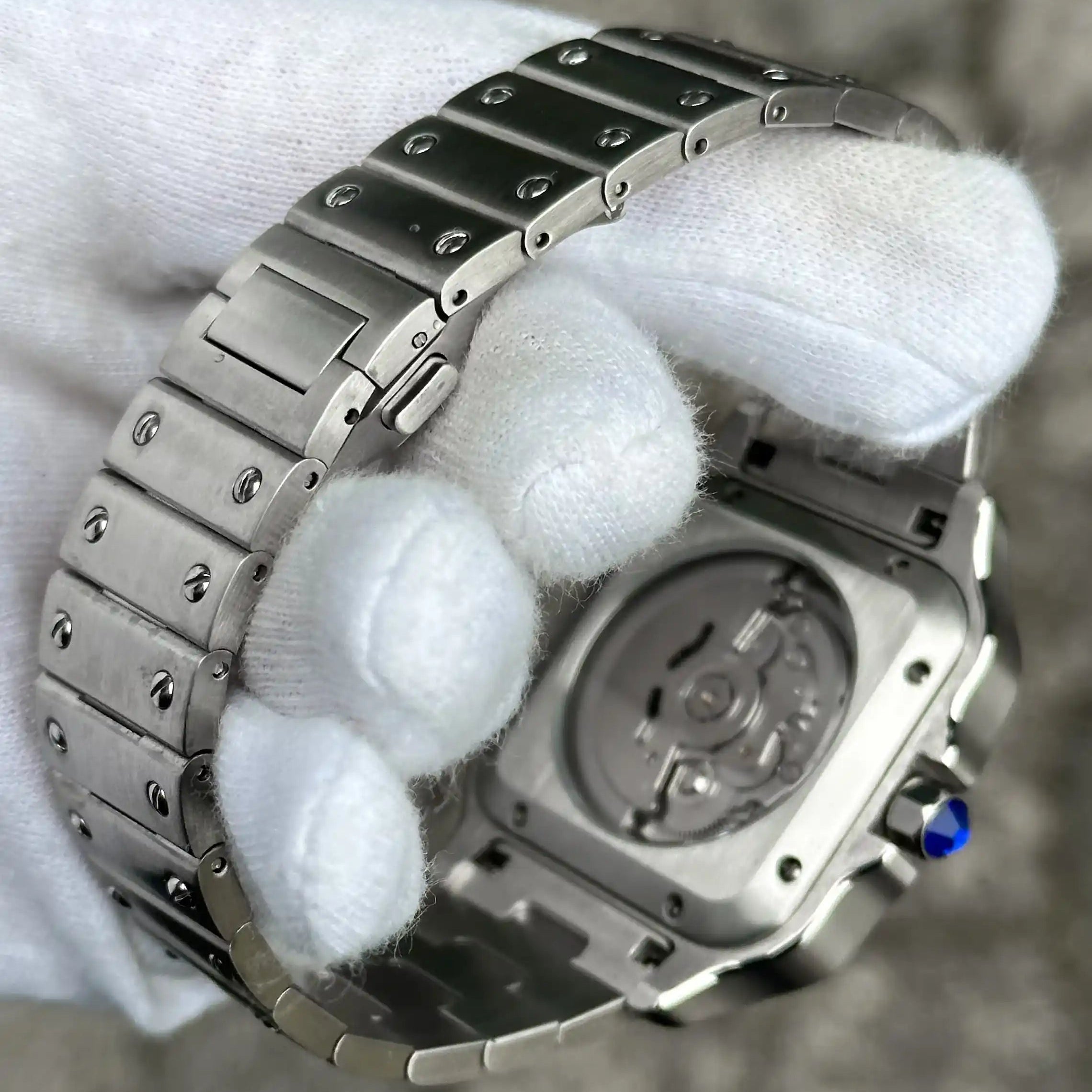 Seiko Mod Santos White 38mm - Custom Automatic Watch | NH35