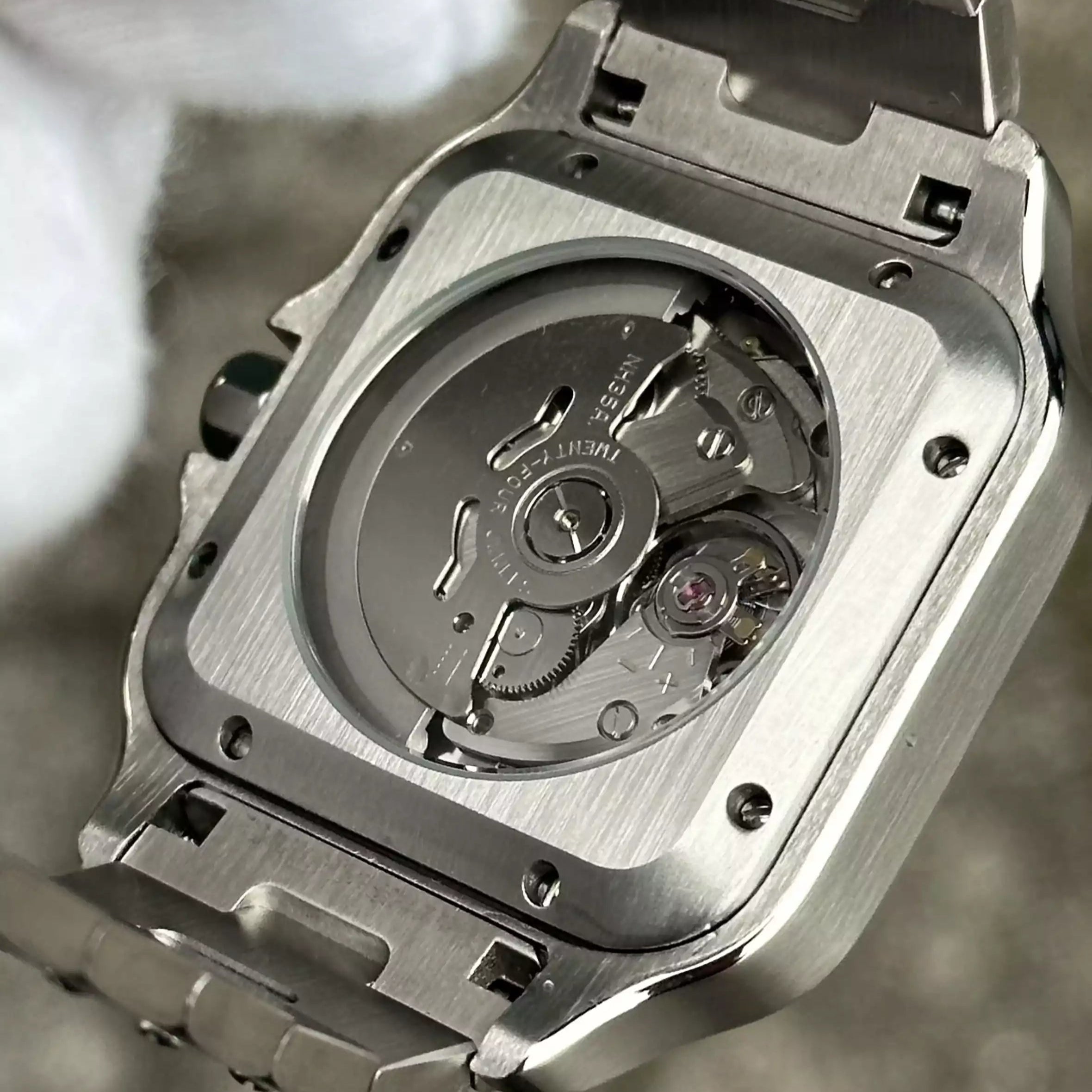 Seiko Mod Santos White 38mm - Custom Automatic Watch | NH35