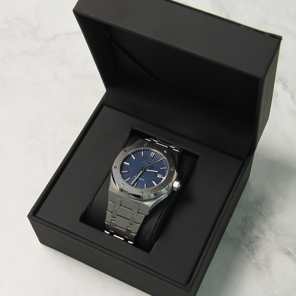 Seiko Mod Royal Oak Blue 41mm - Custom Automatic Watch | NH35
