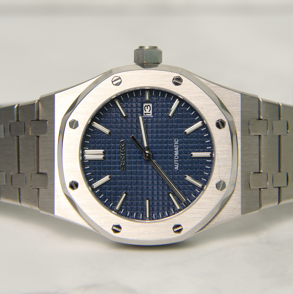 Seiko Mod Royal Oak Blue 41mm - Custom Automatic Watch | NH35