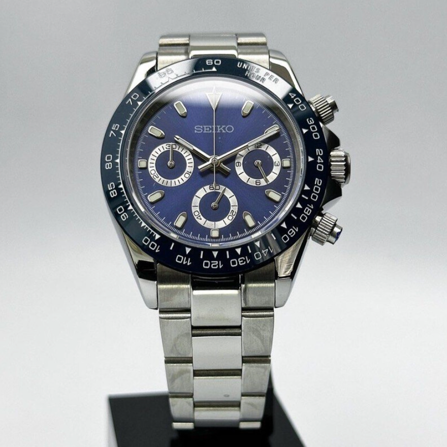 Seiko Mod Daytona Blue 40mm