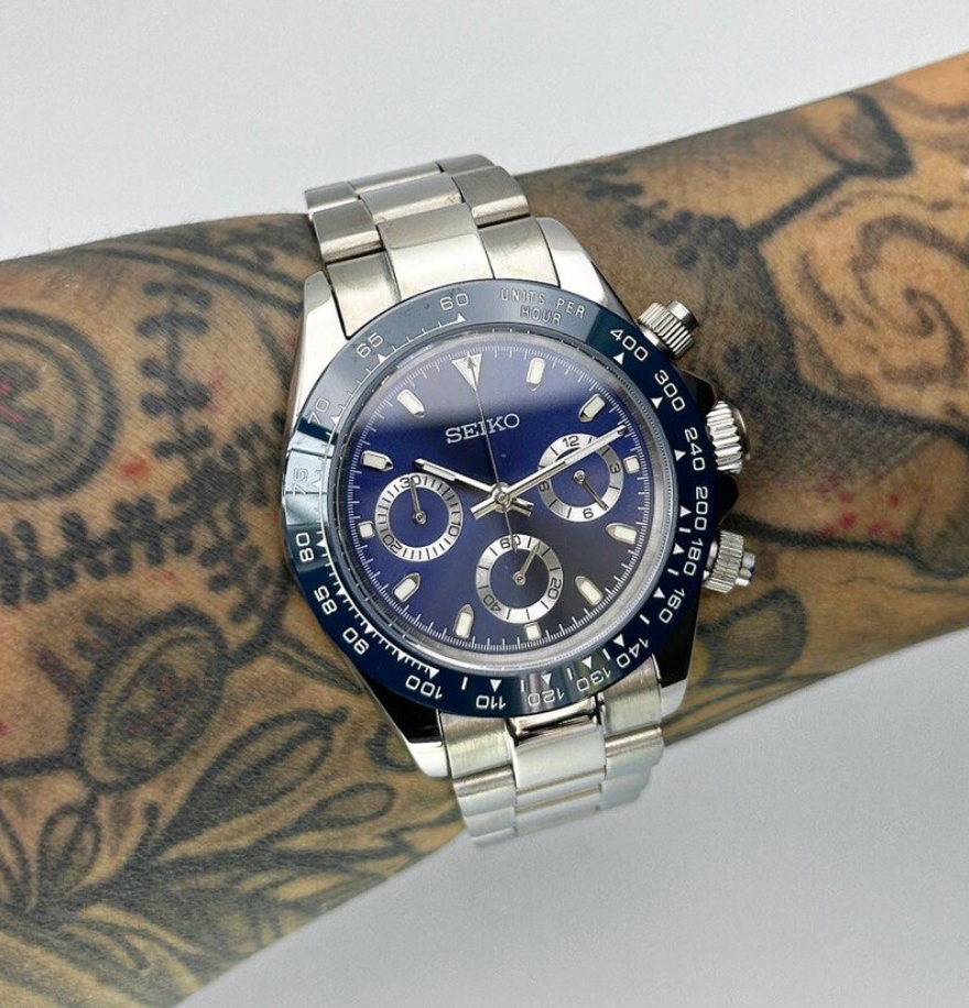 Seiko Mod Daytona Blue 40mm