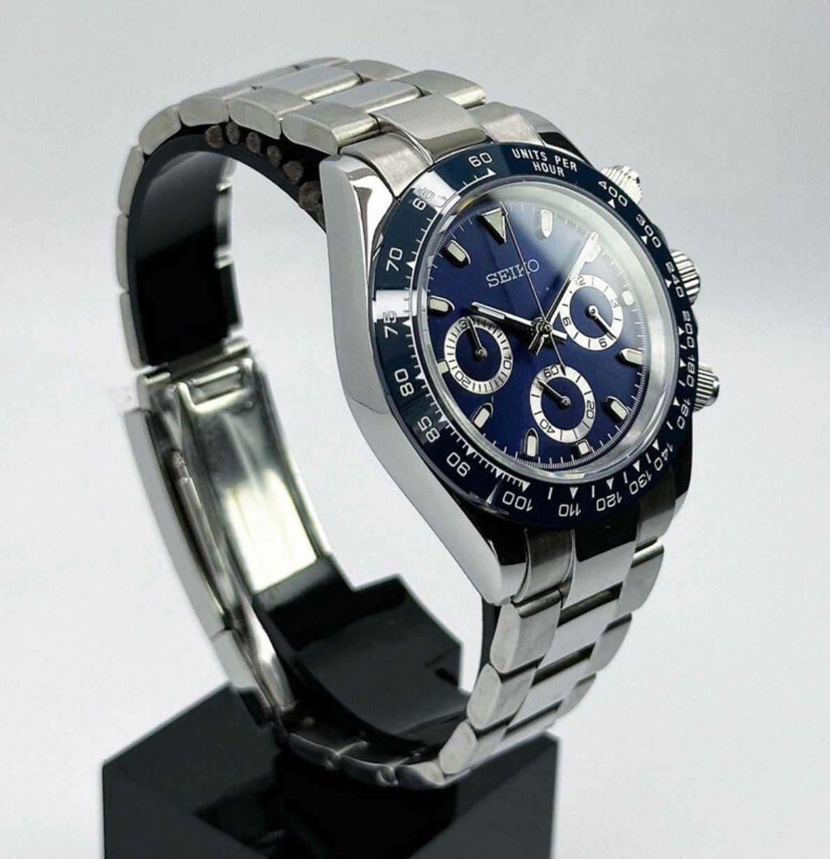 Seiko Mod Daytona Blue 40mm