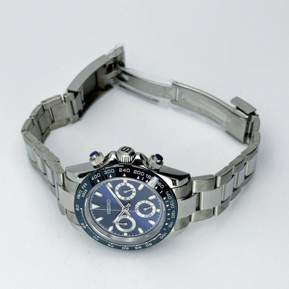 Seiko Mod Daytona Blue 40mm