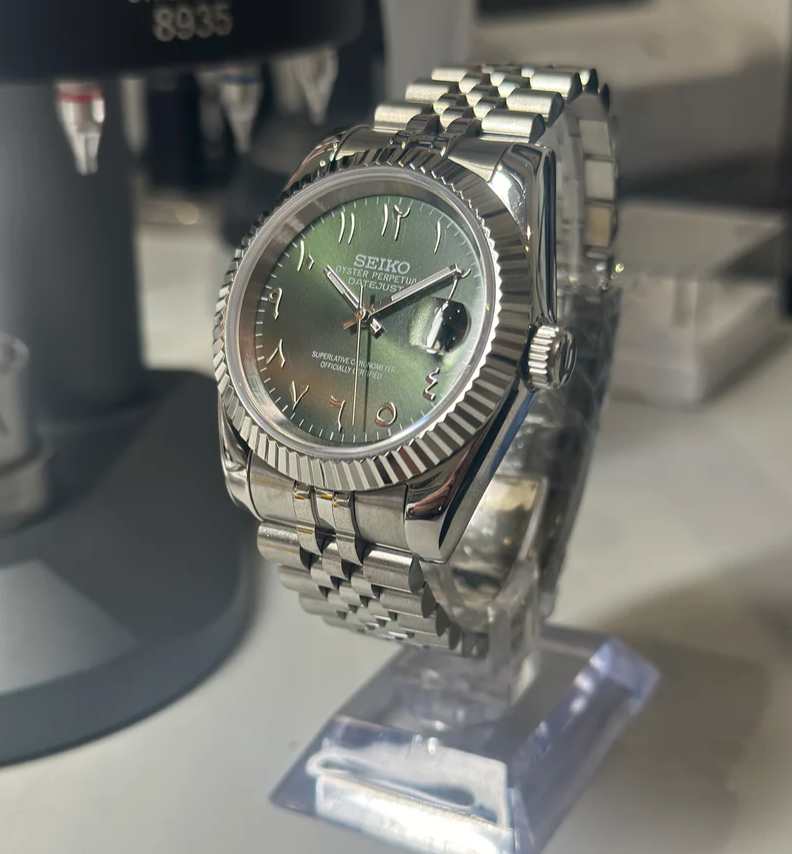 Seiko Mod Datejust Khaki Arabic 36/40mm - Automatic Watch | NH35