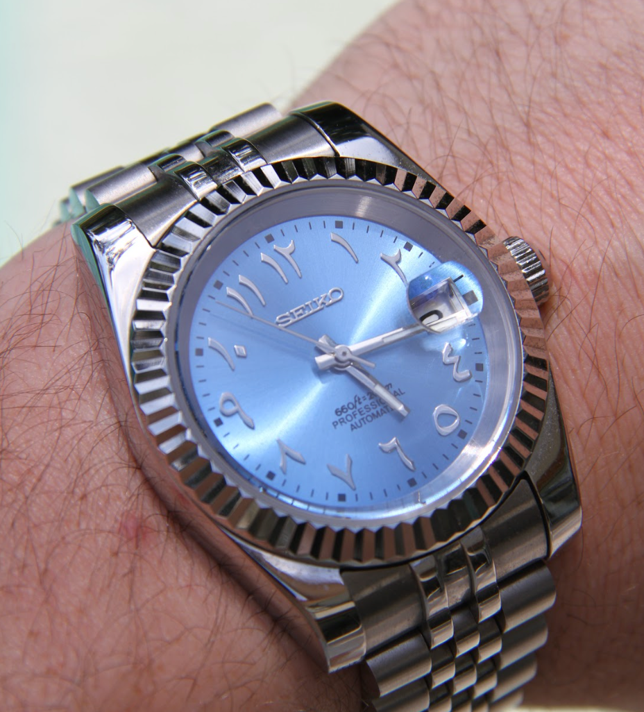 Seiko Mod Datejust Arabic Blue 36/40mm